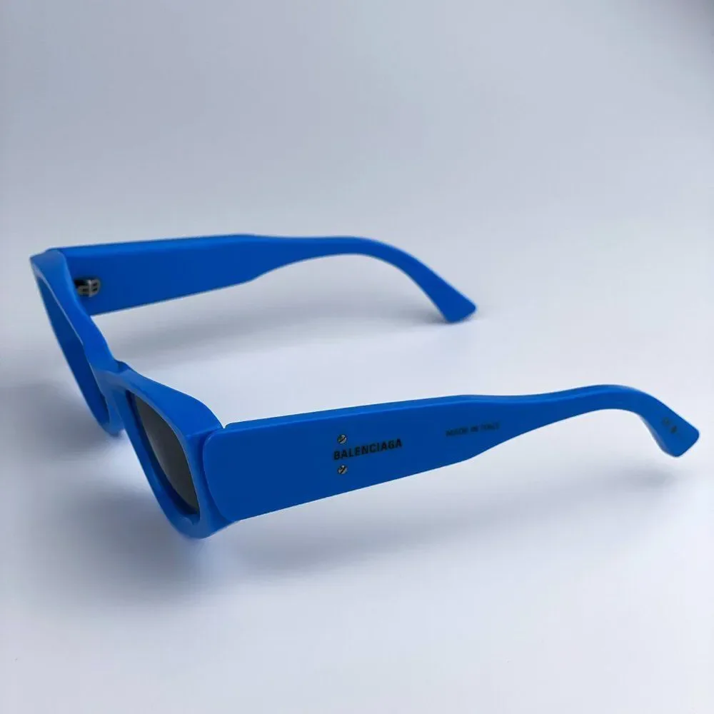 Balenciaga BB0243S 004 Sunglasses Blue Grey Cat Eye Unisex
